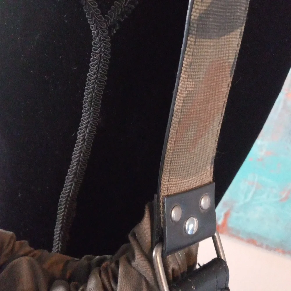 Stylish Green Women's Hobo Bag Camo Strap Detail Handcrafted By J.Monique - Picture 11 of 17
